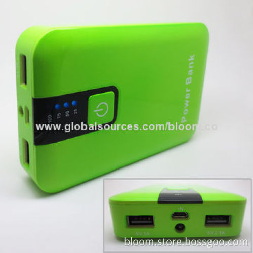 Fashionable 5,000mAh dual USB port power bank for mobile phone welcome OEM
